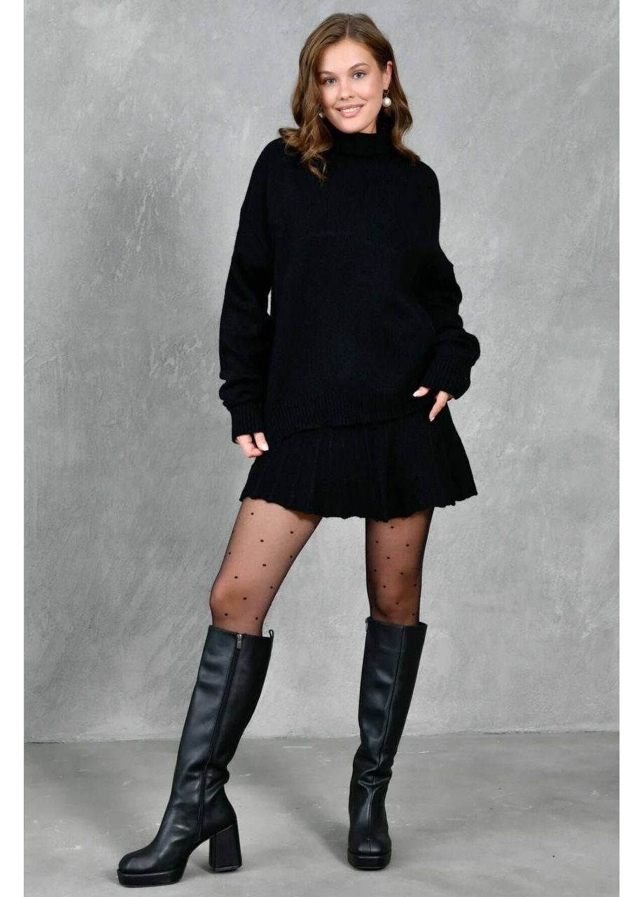 Стильный турецкий костюм (свитер оверсайз + юбка-трапеция) ✨ ЗАМЕР В ОПИСАНИИ Vione (370285263)