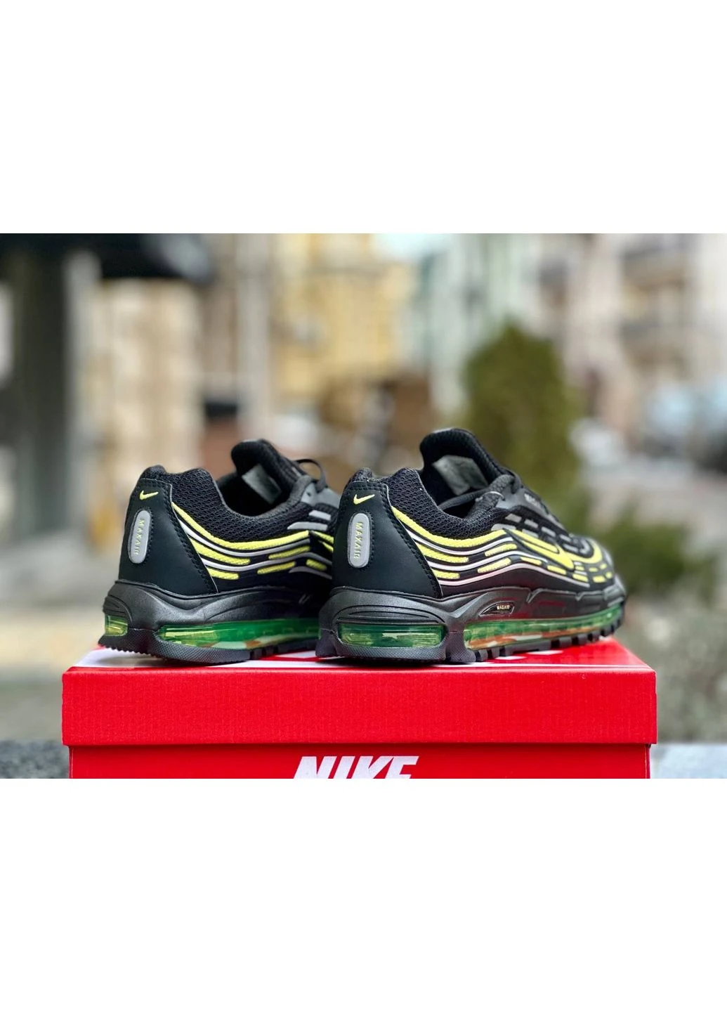 Чорні літні кросівки nike air max tl 2.5 black green найк аір макс тл 2.5 No Brand