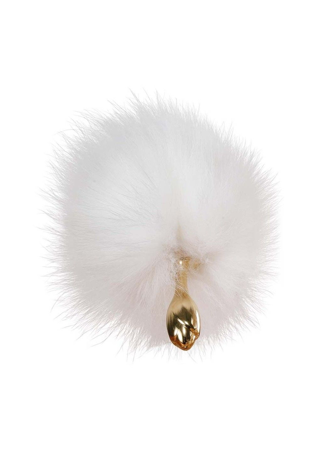 Металлическая анальная пробка Лисий хвост SEVANDA White Fox-Tail Anal Rose-shape Plug Lockink (315498034)