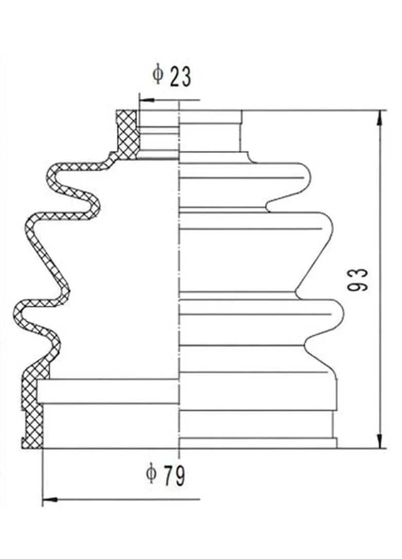 Пильник ШРКШ гумовий + змазка ПЫЛЬНИК К-Т DAEWOO NEXIA 95-, OPEL ASTRA F, G 91- ВНЕШН. 2710-0634 XLB PROfit (366172625)