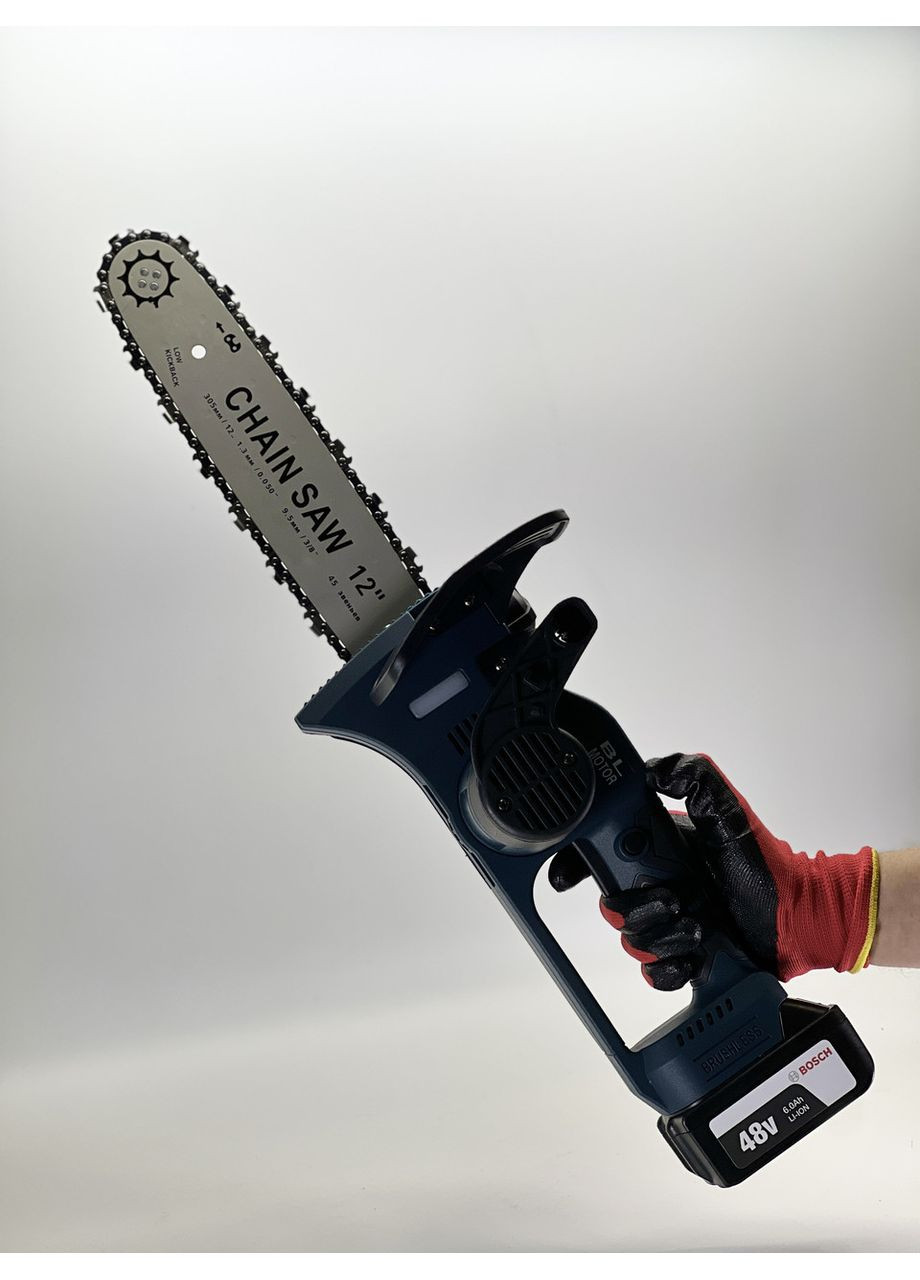 Аккумуляторная цепная пила UniversalChain 48 (48V 6.0 Ah) Шина 30см Цепь 3/8" АКБ пила Бош Bosch (368682200)