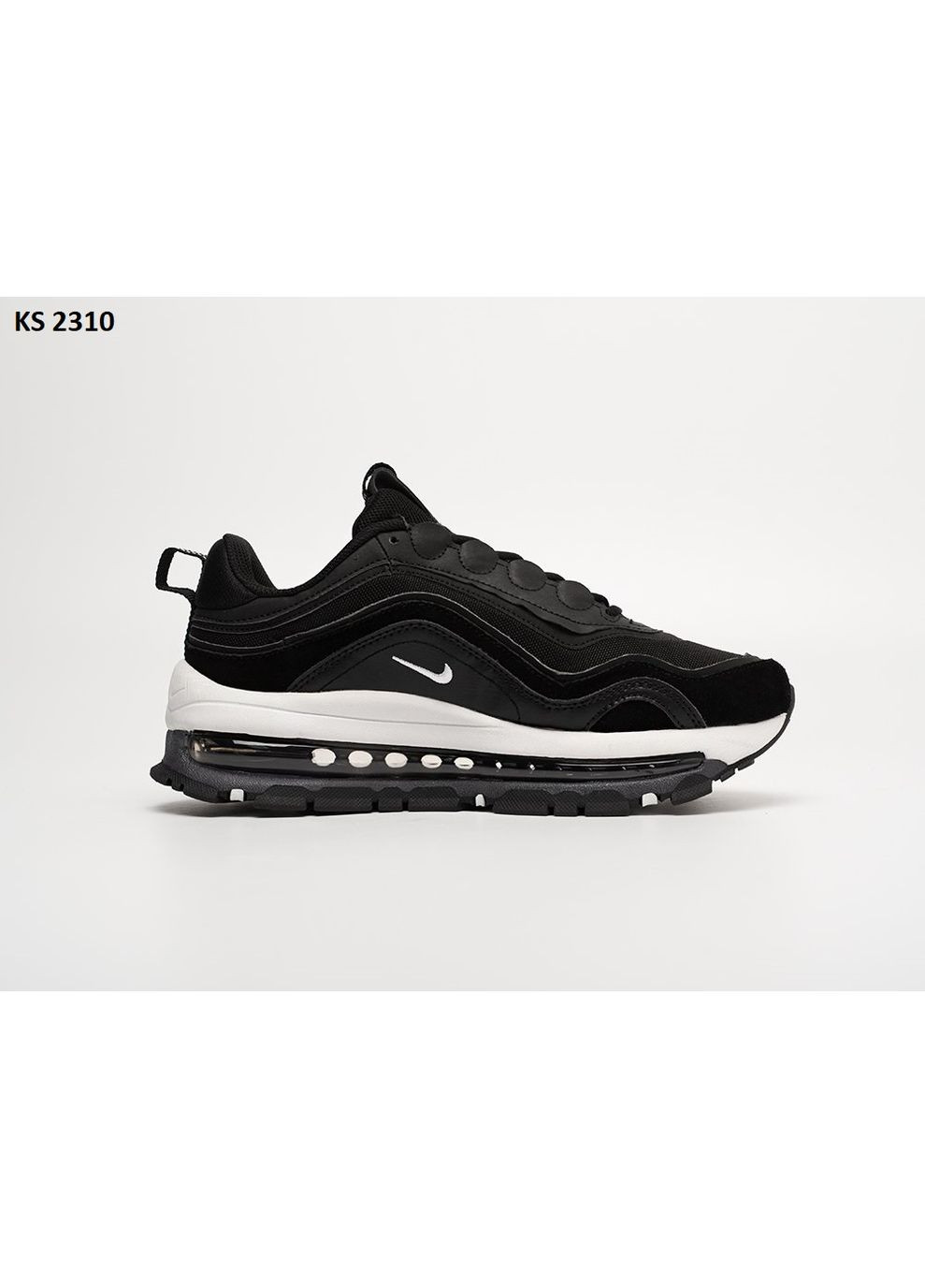 Черные демисезонные кроссовки мужские nike air max 97 futura black white найк аир макс 97 No Brand