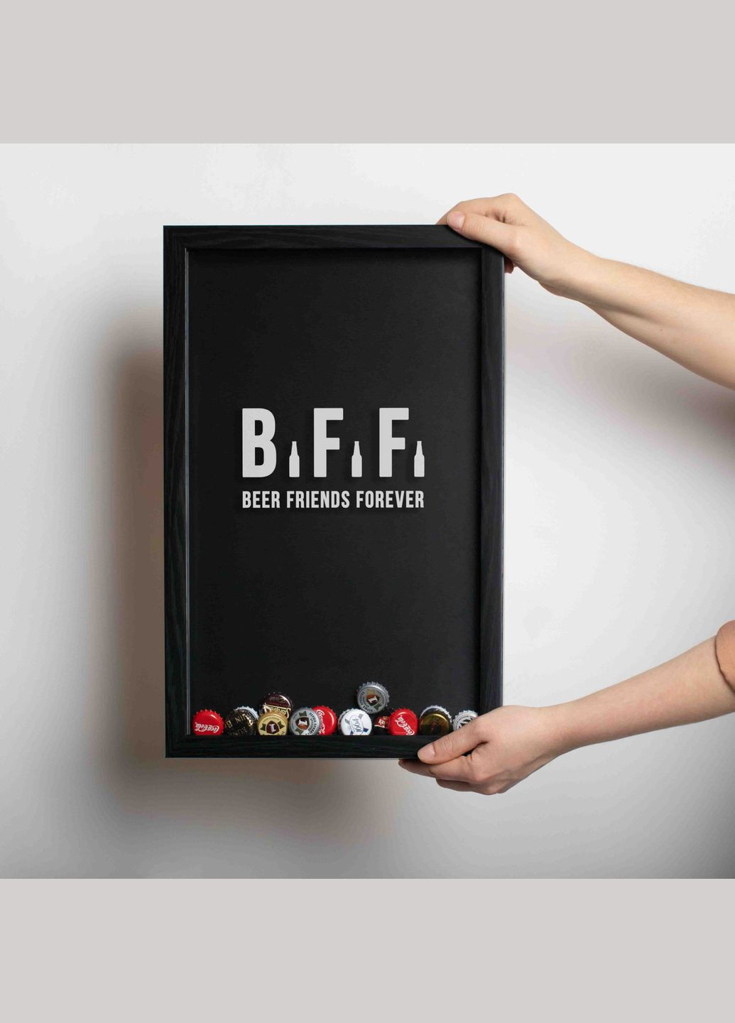 Рамка-копилка для пивных крышек "Beer Friends Forever" (BD-beer-06) black-black BeriDari (269992344)