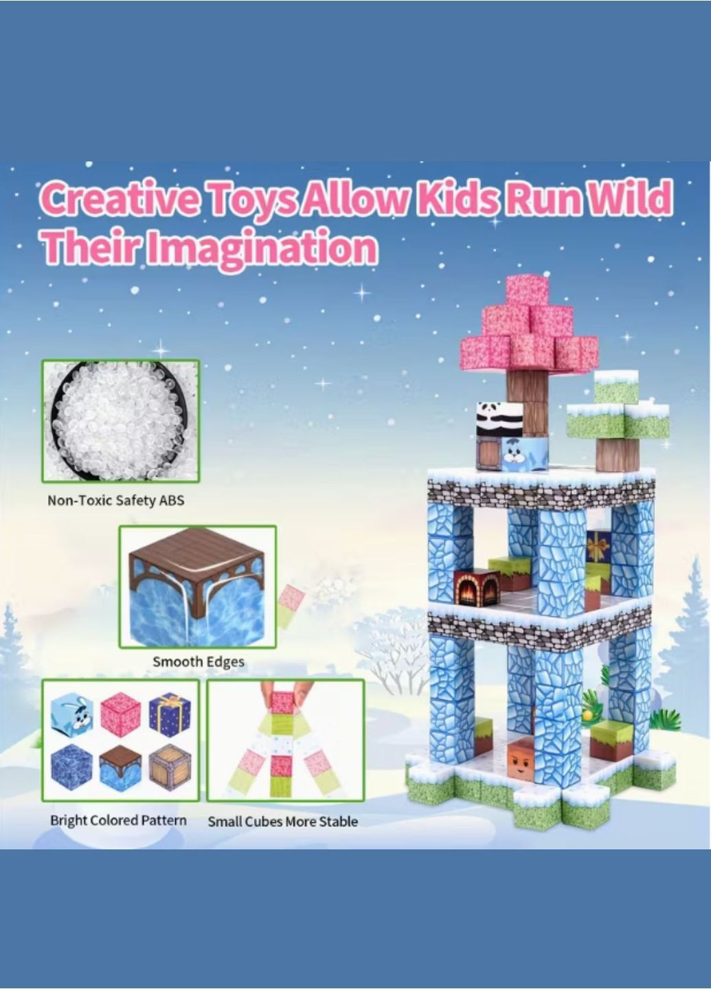 Магнитный конструктор Рождественский набор из 100 шт, от 3 лет China (364191533)