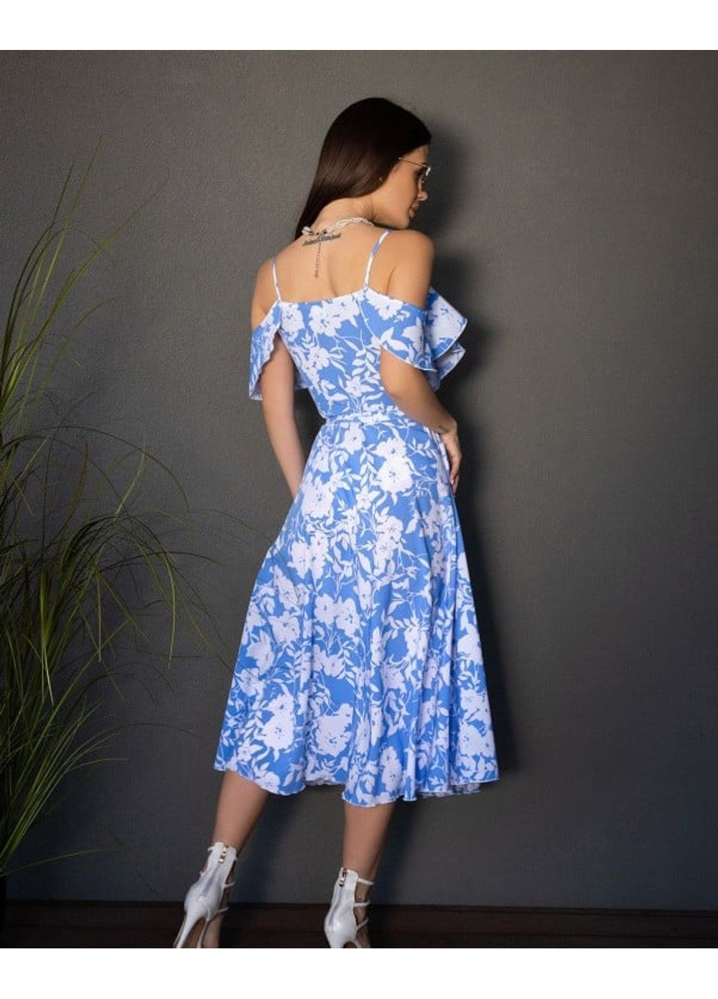 Блакитна повсякденний сукні 14674 блакитний ISSA PLUS