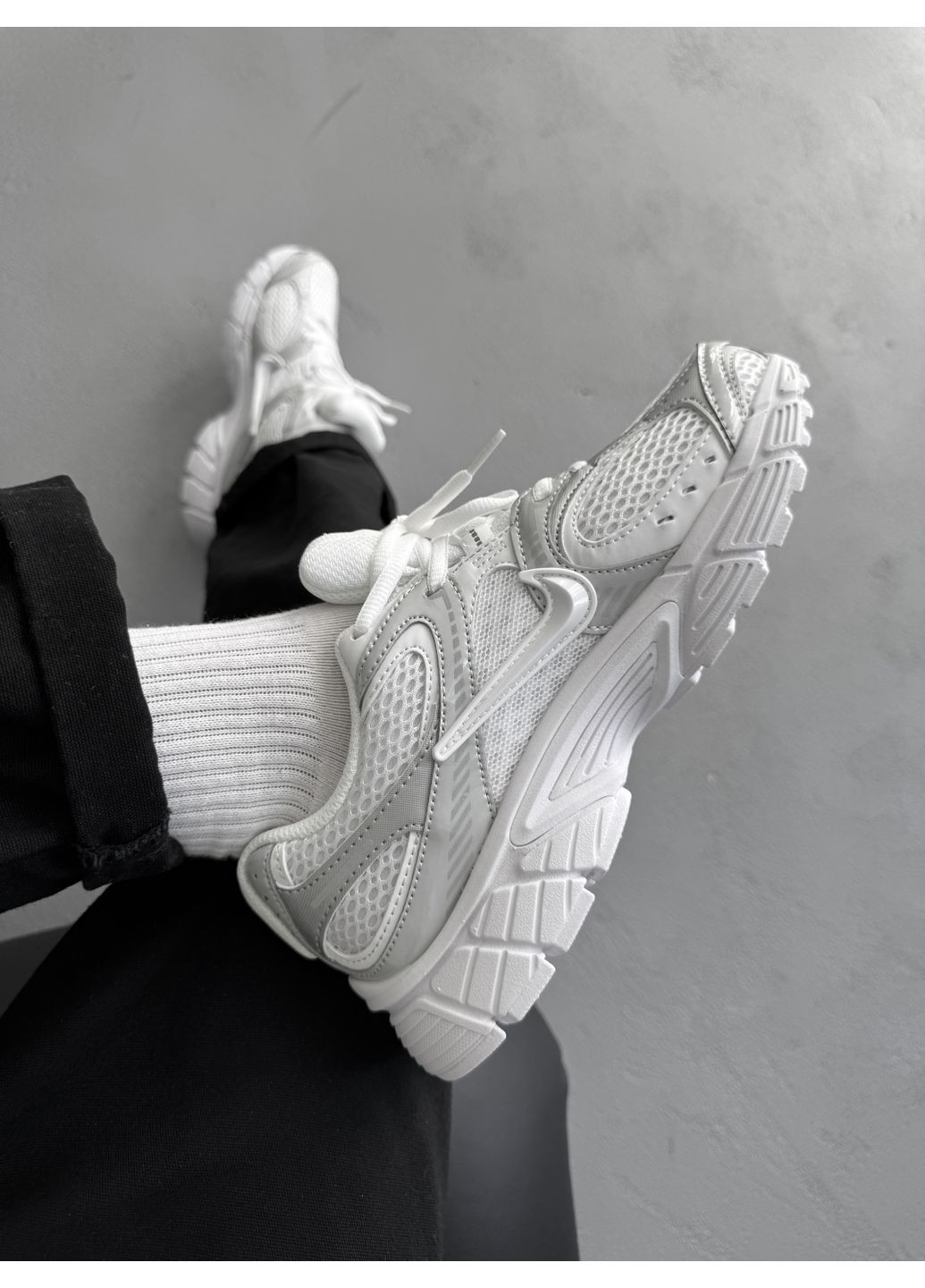 Кросівки жіночі і чоловічі Nike Zoom Vomero 5 RNR White Silver | Найк Зум Вомеро 5 білі демісезони (371808063)