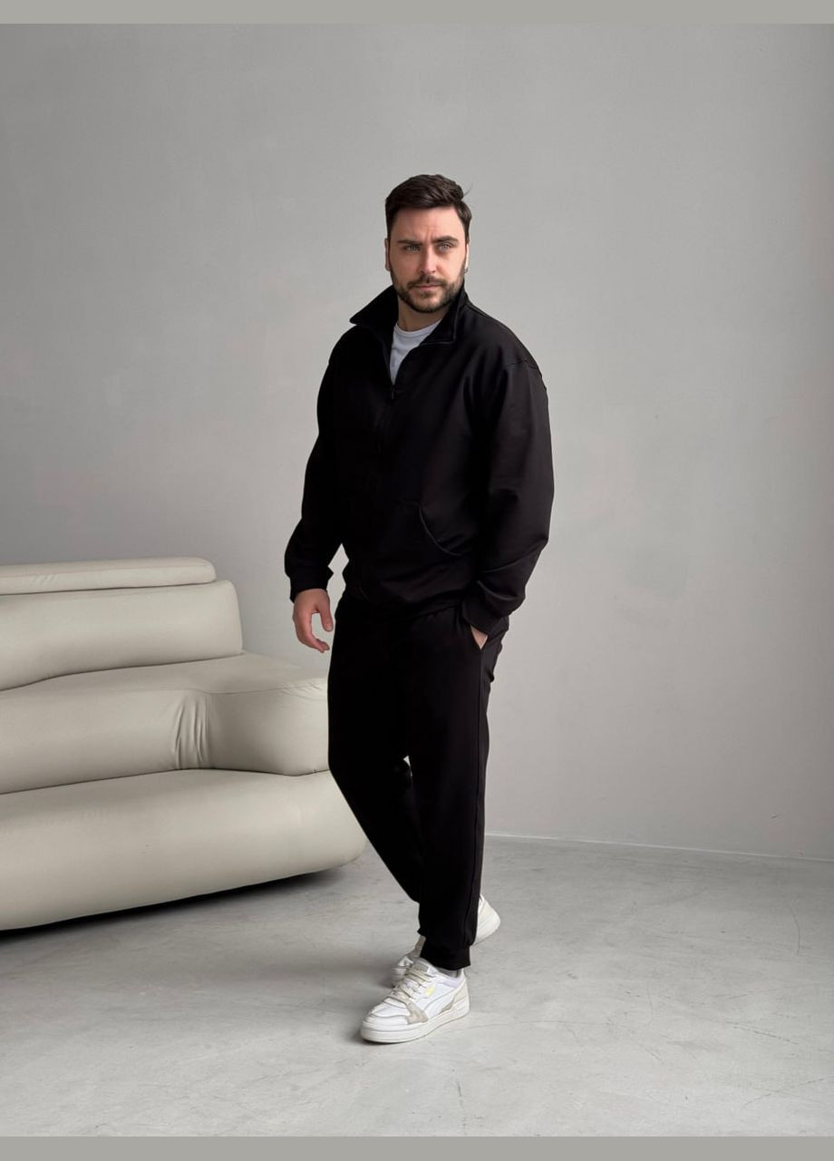 Комплект куртка сірий графіт Main + костюм Pull без капюшону чорний No Brand (327251536)