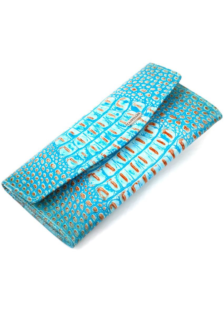 Отличное портмоне для женщин из натуральной кожи с тиснением под крокодила 21703 Canpellini (329150206)