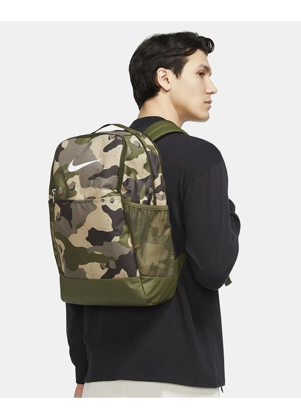 Рюкзак Nk Brsla M Bkpk Camo/Green DB1161-247 Nike (399395774)