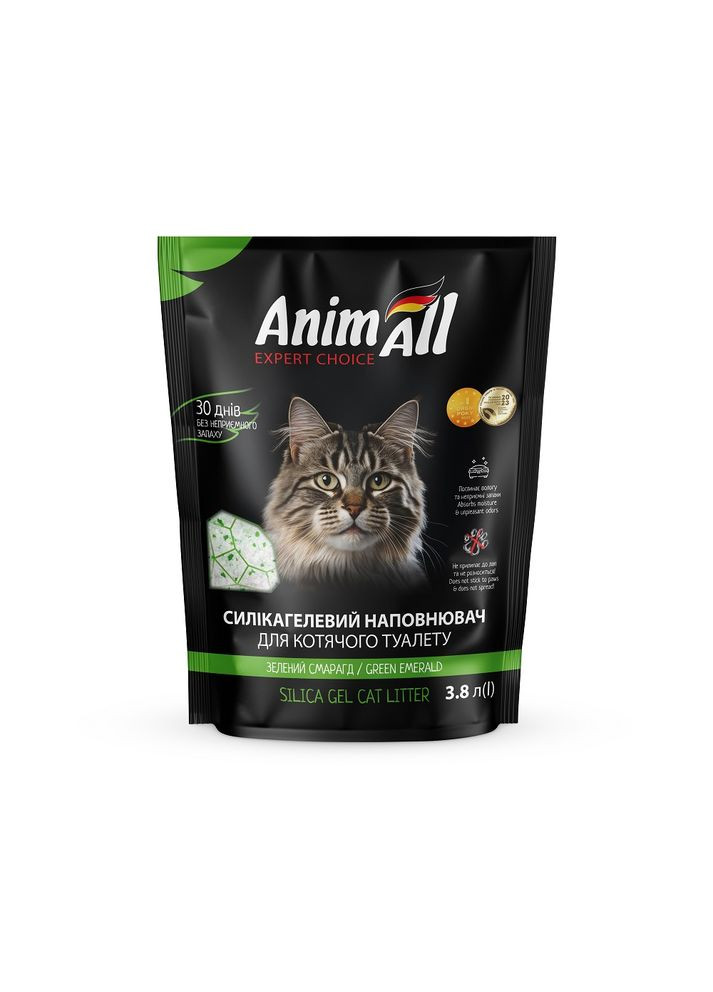 Силікагелевий наповнювач Кристали смарагду, для котів, 3.8 л (1.6 кг) AnimAll (340052539)