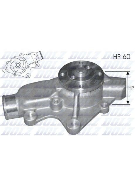 Насос водяной JEEP CHEROKEE 4.0I 1/1995- J202 Dolz (366299886)