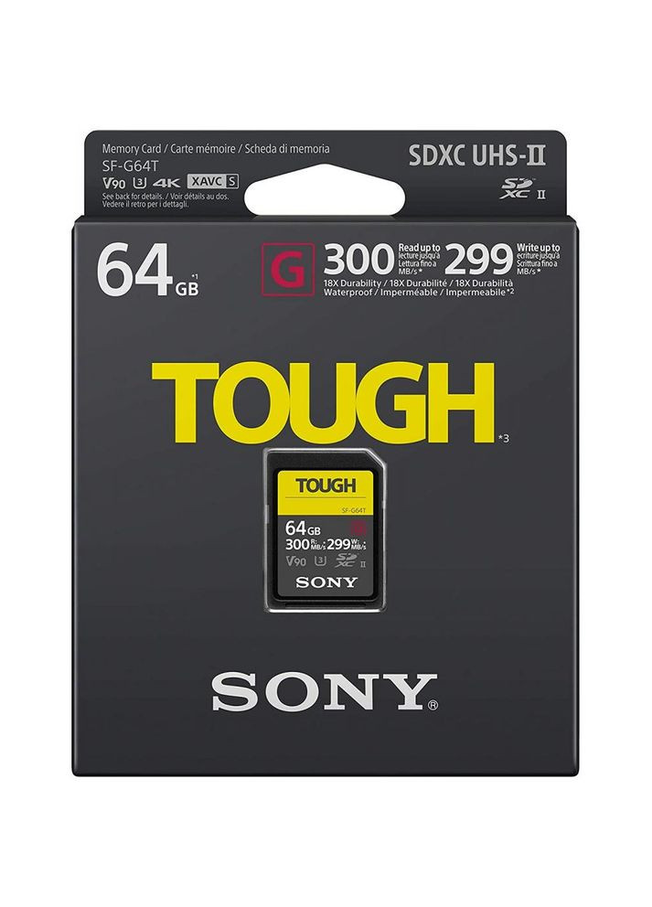 Карта памяти 64 GB SDXC UHSII U3 V90 TOUGH SF64TG Sony (315718856)