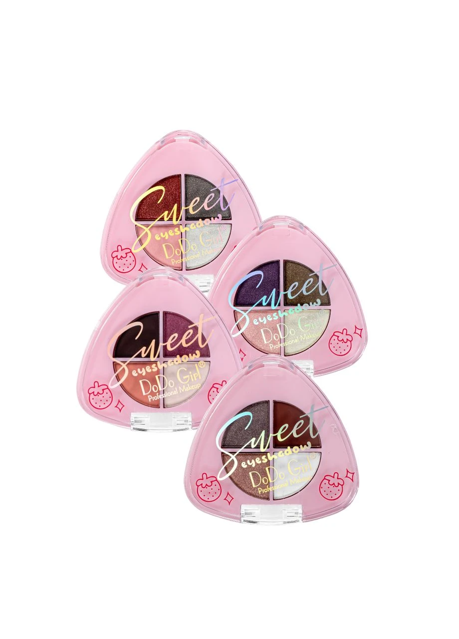 Набір палеток оксамитових тіней 4 відтінку Sweet Basic Eyeshadow D3288 (4 шт. в асортименті) DoDo Girl (300676683)