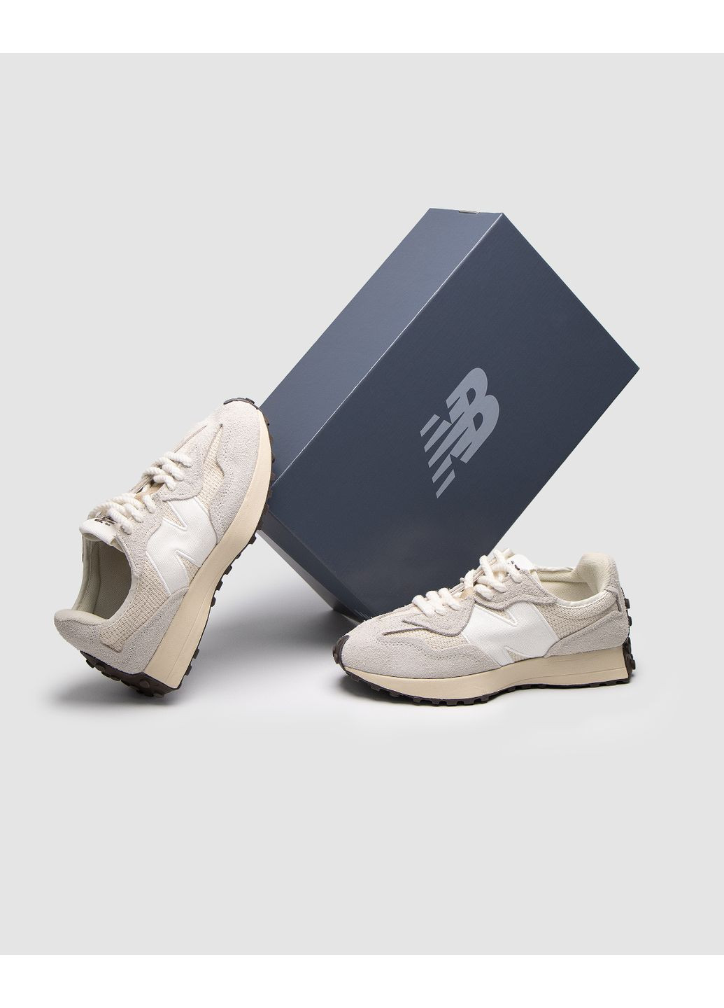 КРОСІВКИ ЖІНОЧІ NEW BALANCE 327 BEIGE / WHITE НЬЮ БЕЛАНС 327 No Brand білі демісезони (367178116)