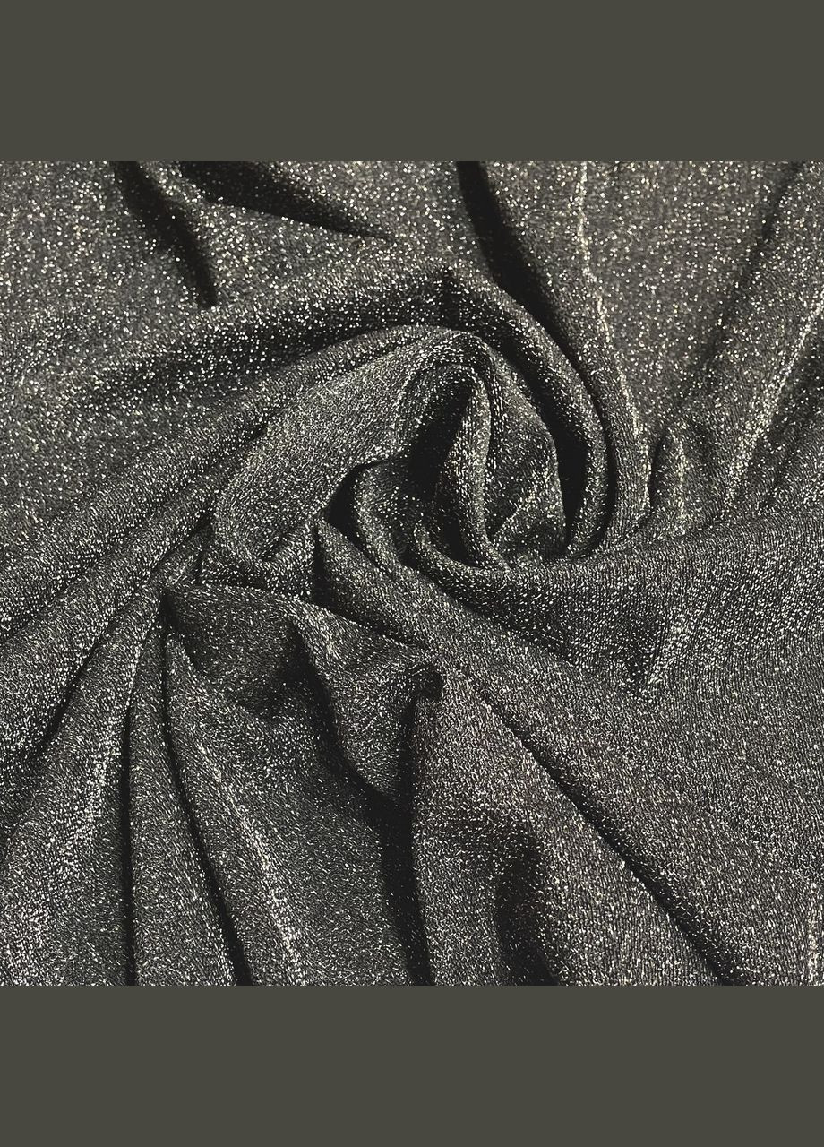 Тканина трикотаж із люрексом чорний пог. м. No Brand (329743653)