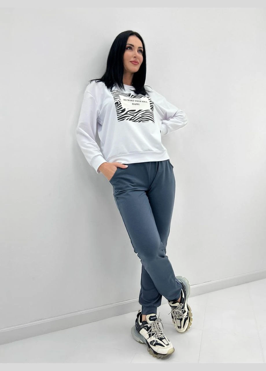Трикотажний спортивний костюм із принтом Fashion Girl (300775501)