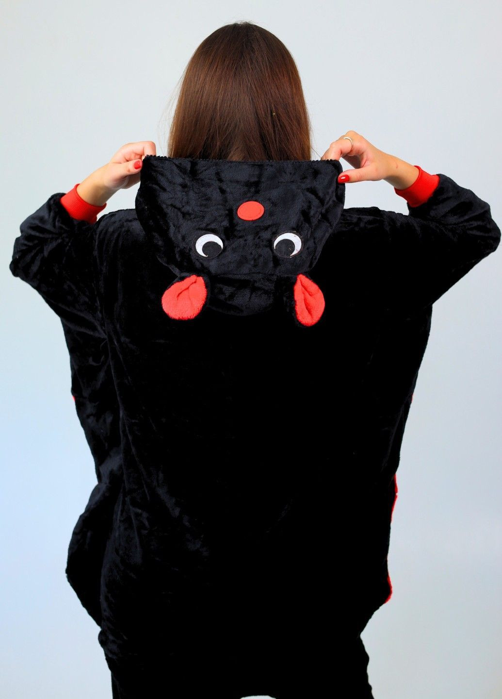 Кігурумі піжама Кажан чорний жіноче плюшеве капюшоном на Хелловін Lalapka (362490054)