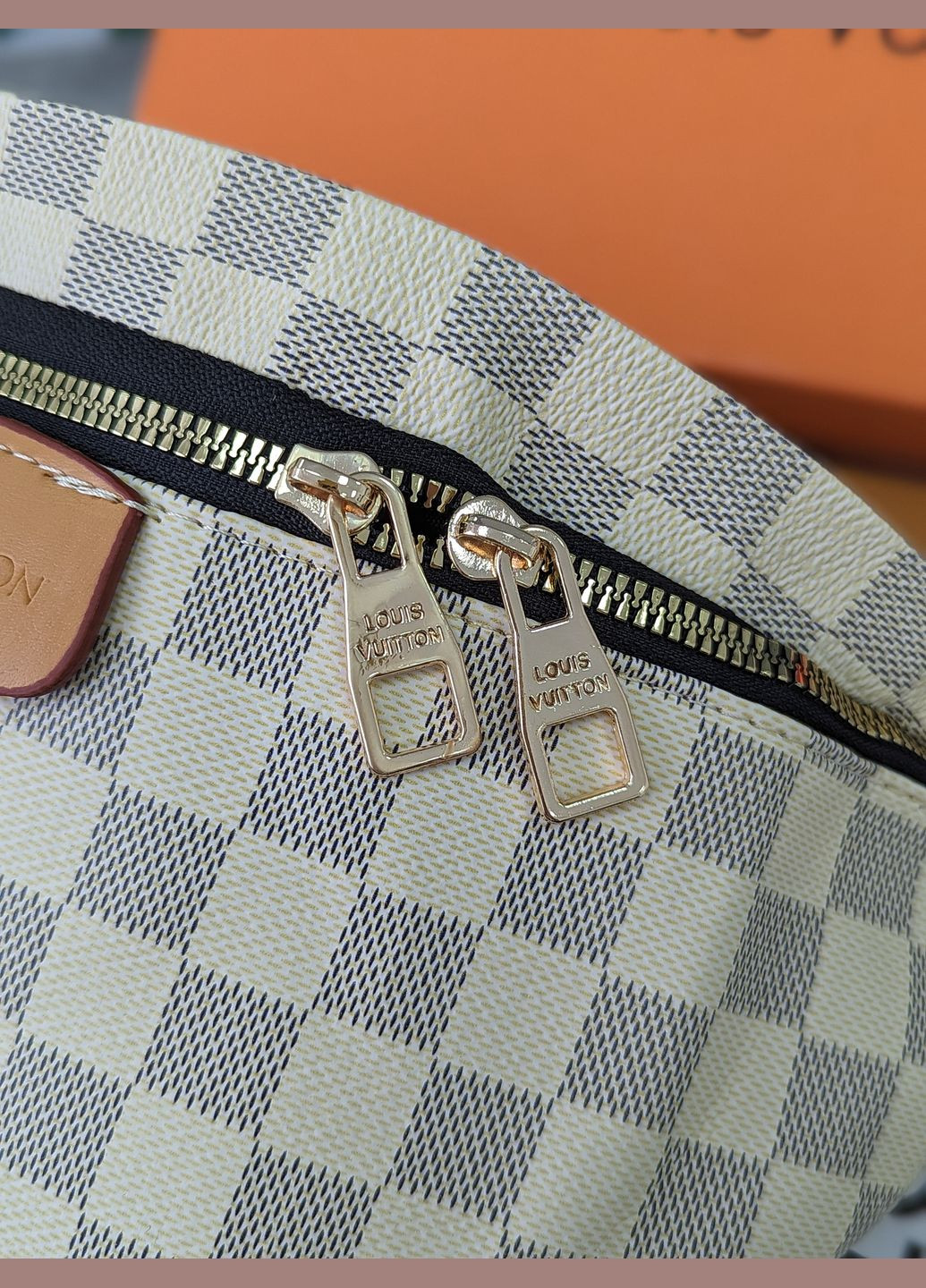 Луї Вітон бананка жіноча (бежева клітка) No Brand (318473388)