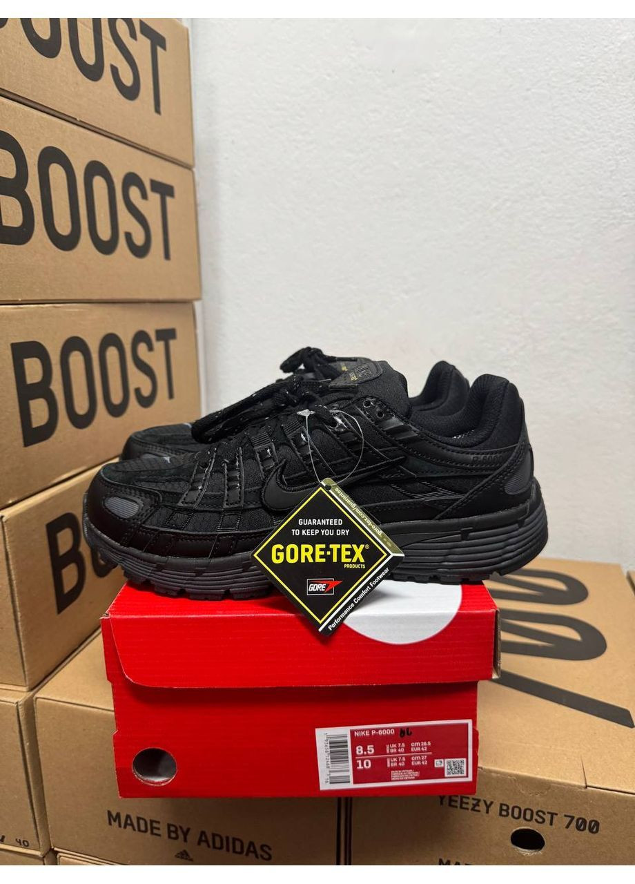 Черные всесезонные кроссовки nike p-6000 black термо No Brand
