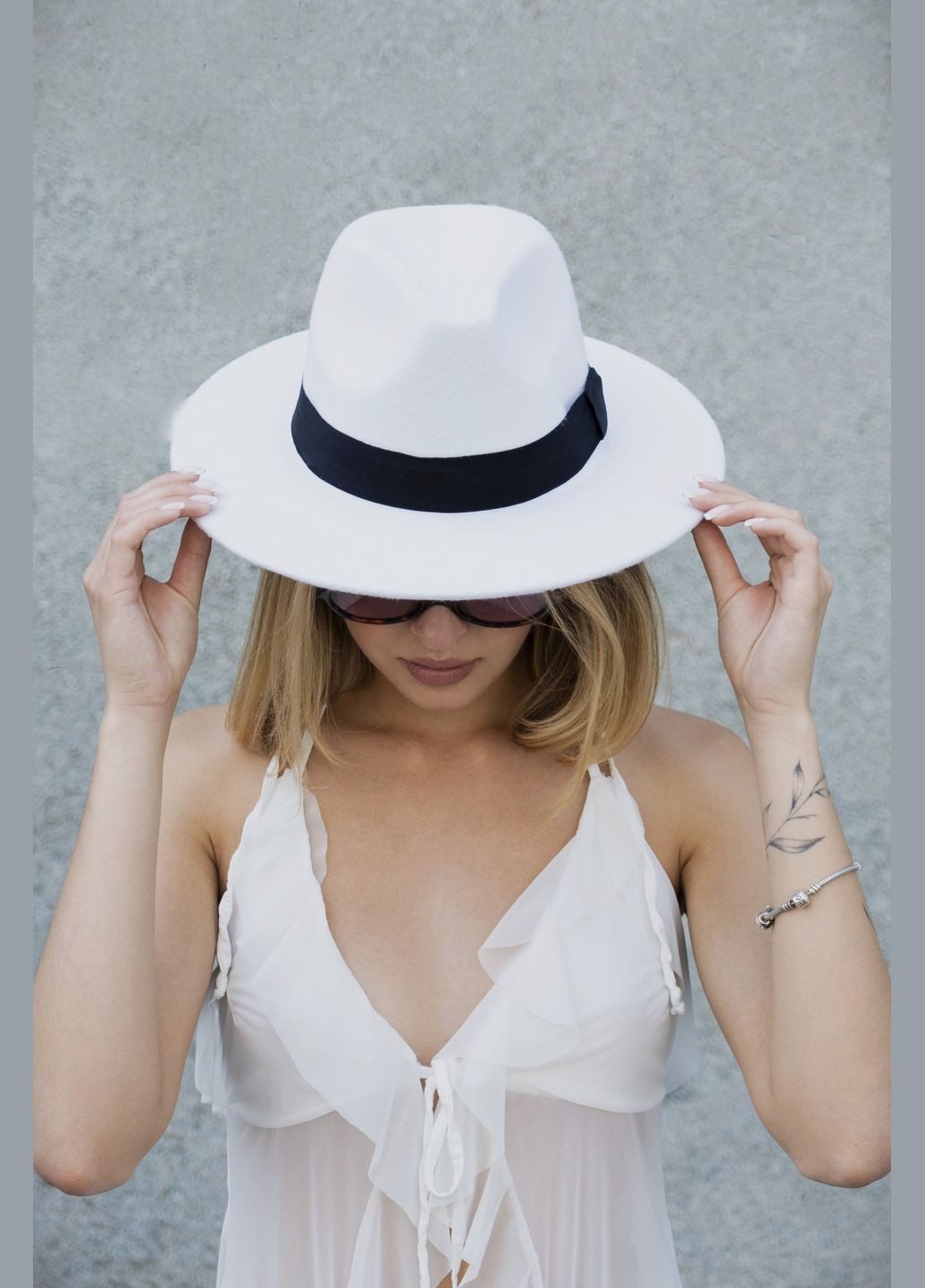 Жіночий Капелюх Fedora З Стрічкою Without (336536678)