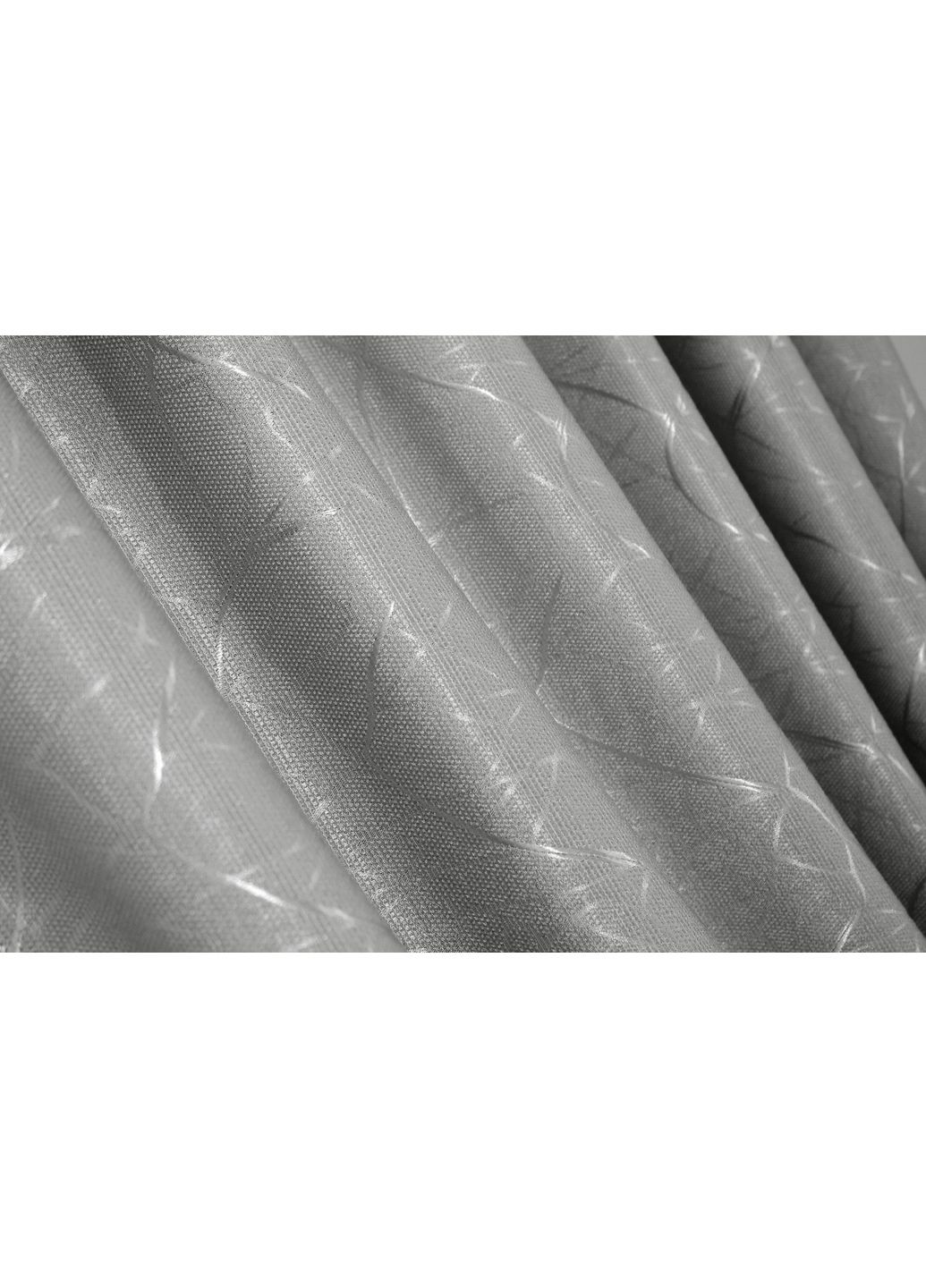 Комплект готових штор Льон Савана № 635ш Сірий 150х275 см 2 шт (30-389) VR-Textil (298122829)