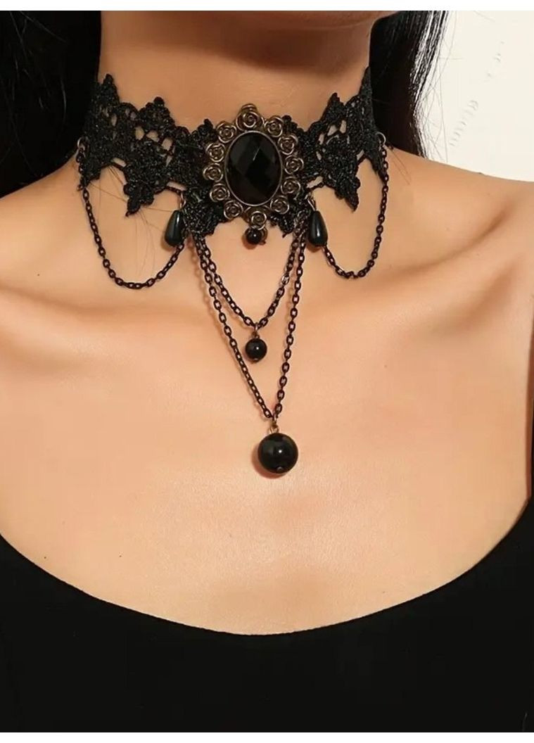 Вікторіанське колье, намисто мереживо, 2491 No Brand (356775574)