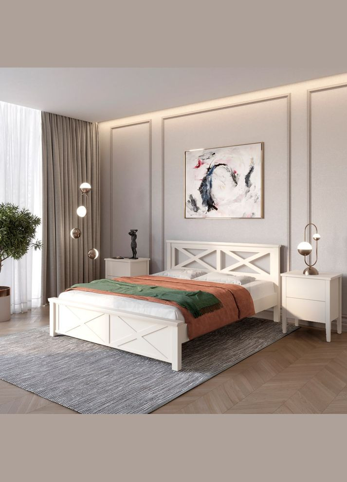 Двуспальная деревянная кровать Прованс Н (S2005Y50R) 180х200 см (MBG-3113) Mebigrand (368281676)