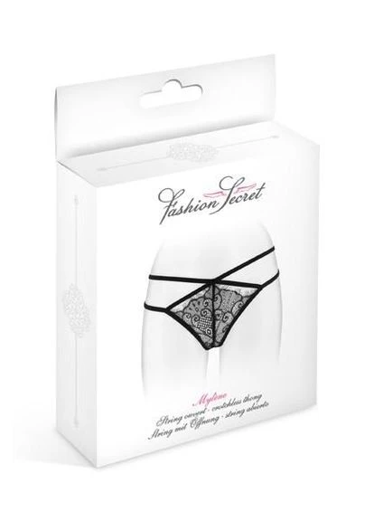 Трусики-стринги MYLENE Черные S/L - CherryLove Fashion Secret (282965959)