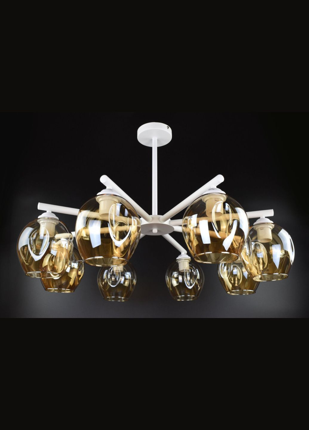 Люстра стельова на 8 лампочок 26484 Білий 50х80х80 см. Sunnysky (364498113)