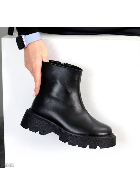 Зимние зимние кожаные ботинки, зимние ботинки, зимние кожаные, кожаные ботинки на зиму, ботинки зима украина код 25665 Garti без декора