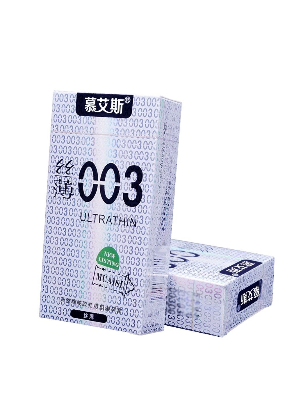Набір ультратонких презервативів 0,03 мм, Silver 12 шт Muaisi (289466025)