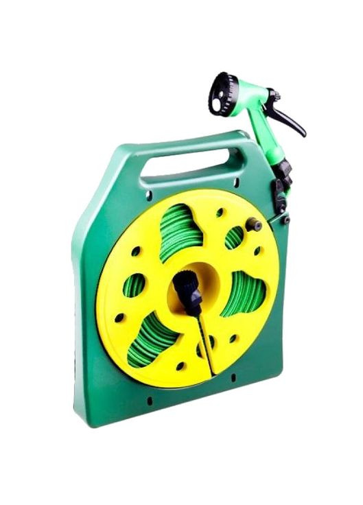 Поливочный шланг в катушке 15 м садовый комплект шланг и пистолет-распылитель с 7 режимами (SD295) No Brand (361161959)