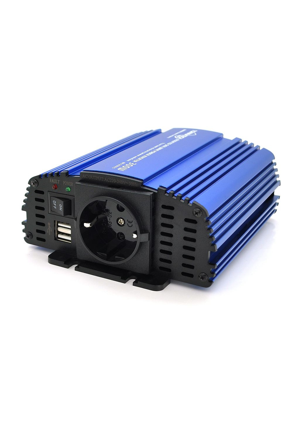 Інвертор напруги MS-300, 12V/220V, 300W з апроксимованою синусоїдою, 1Shuko, USB, клемні дроти, АЗУ+ затискачі, Q15 TommaTech (314780856)