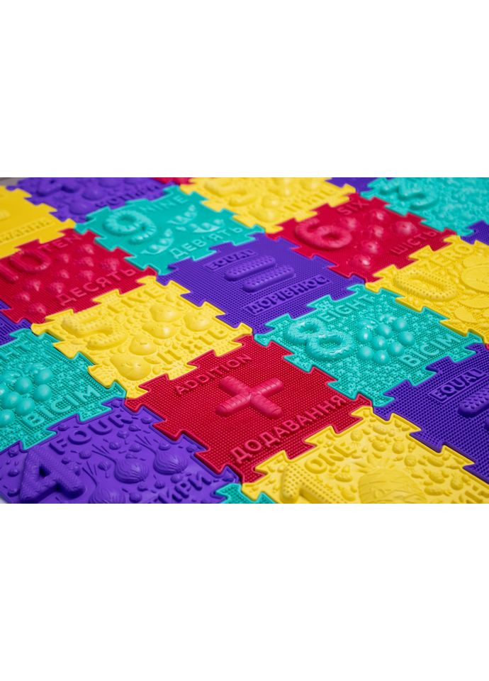 Массажный коврик Ортек Пазлы "Математика" 32 элемента 15x29 см Ortek (372128938)