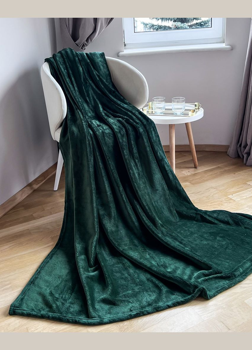 Плед Manner велсофт 150х200 см 300 гм2 Dark Green (94326222) Emily (292653223)