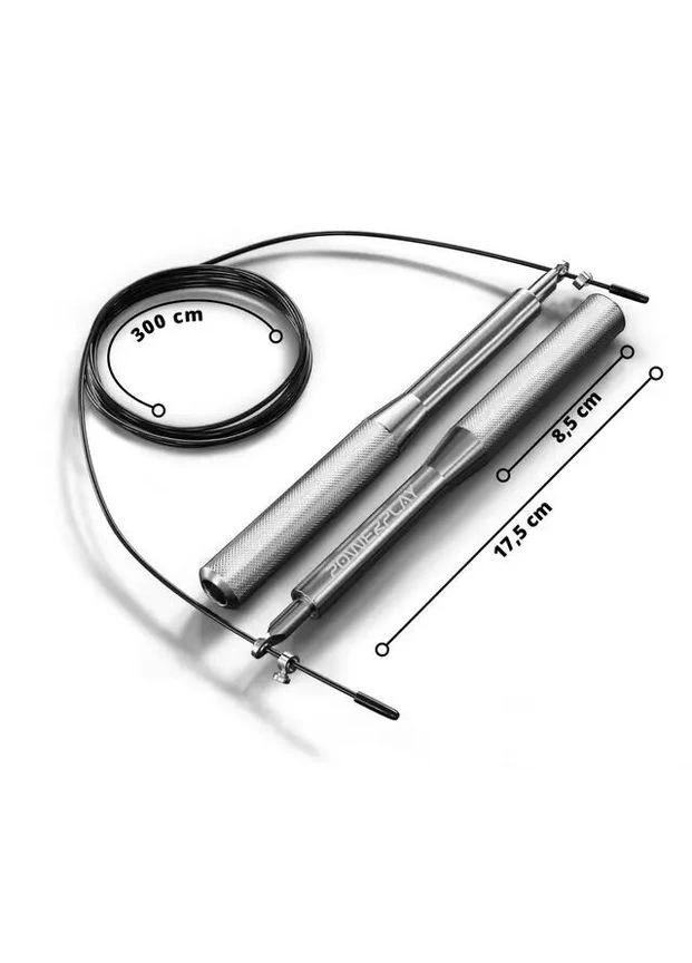 Скакалка швидкісна алюмінієва 4207 3 м, Silver PowerPlay (378788563)