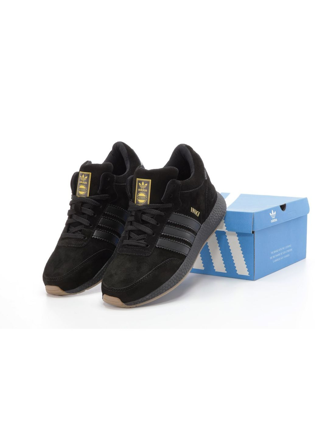 Чорні Зимовий кросівки зимові чоловічі adidas iniki winter fur black | адідас інікі чорні з хутром No Brand