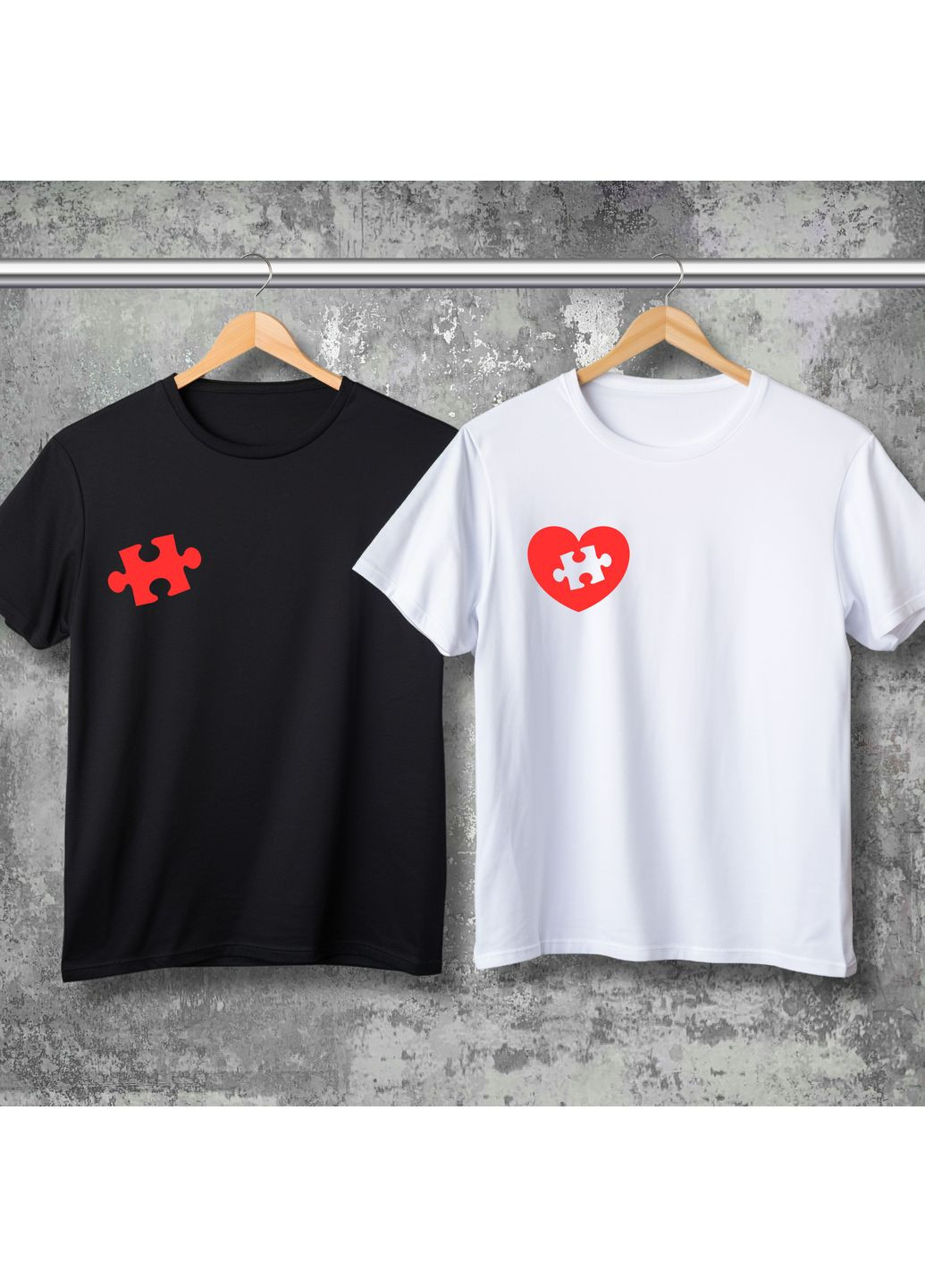 Парні футболки з принтом - Пазл! Hand Made (361266402)