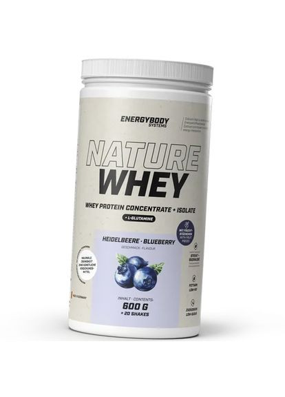 Протеїн із молока корів трав'яної відгодівлі, Nature Whey Protein, 600г Чорниця (29149006) Energy Body (302394792)