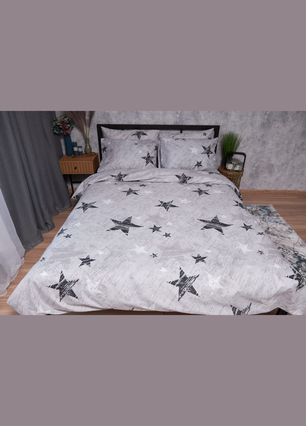 Комплект постельного белья Микросатин Premium «» двуспальный 175х210 наволочки 2х70х70 (MS-820002375) Moon&Star starlight (286762300)
