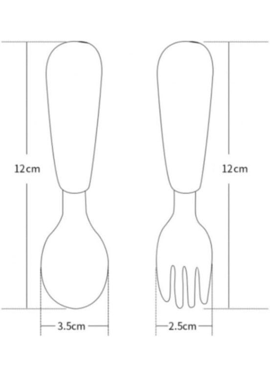 Детский набор столовых приборов в футляре Good, ложка и вилка из нержавеющей стали, с 12 месяцев, голубой More (369156997)