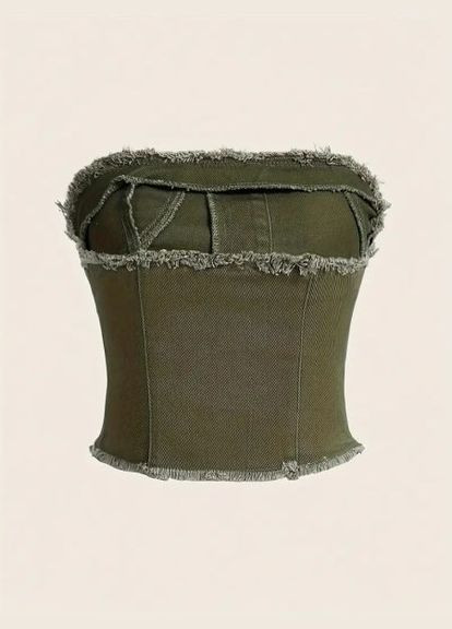 Топ джинсовый с молнией 503 No Brand (350886108)