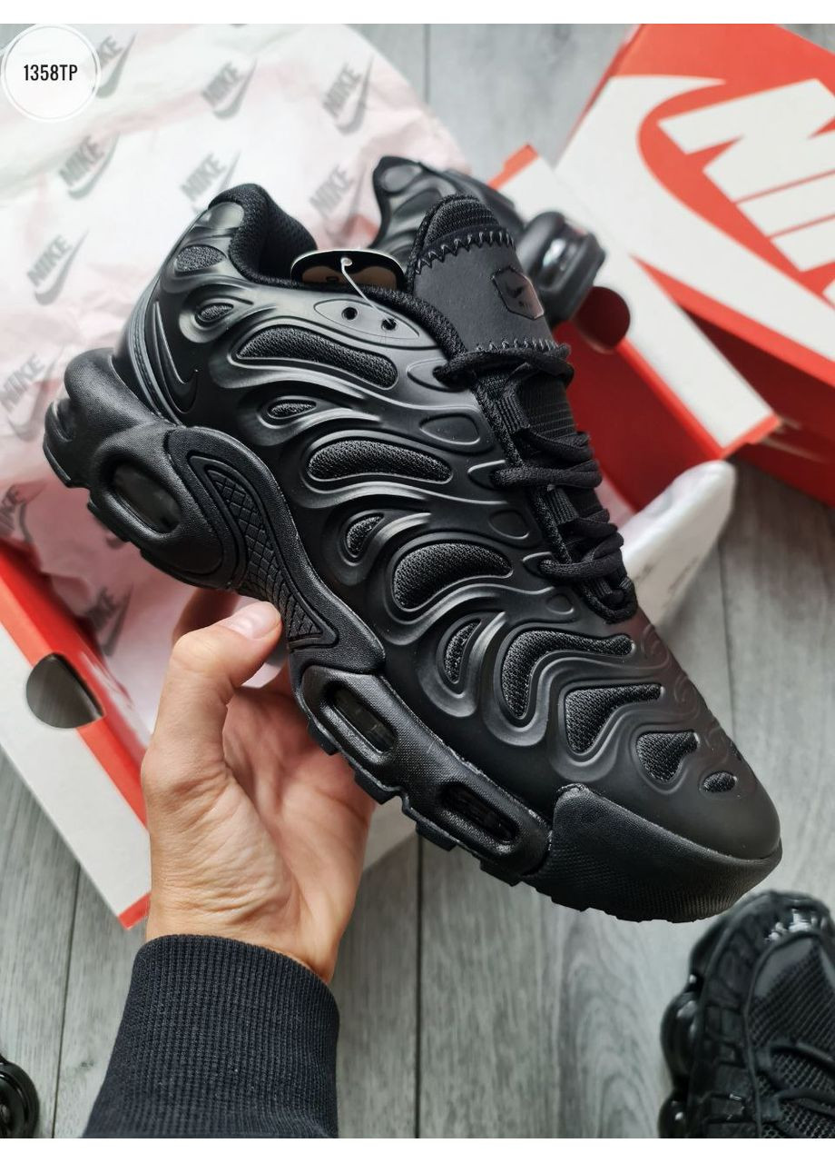 Черные демисезонные кроссовки мужские nike air max tn plus drift black найк аир макс тн плюс No Brand