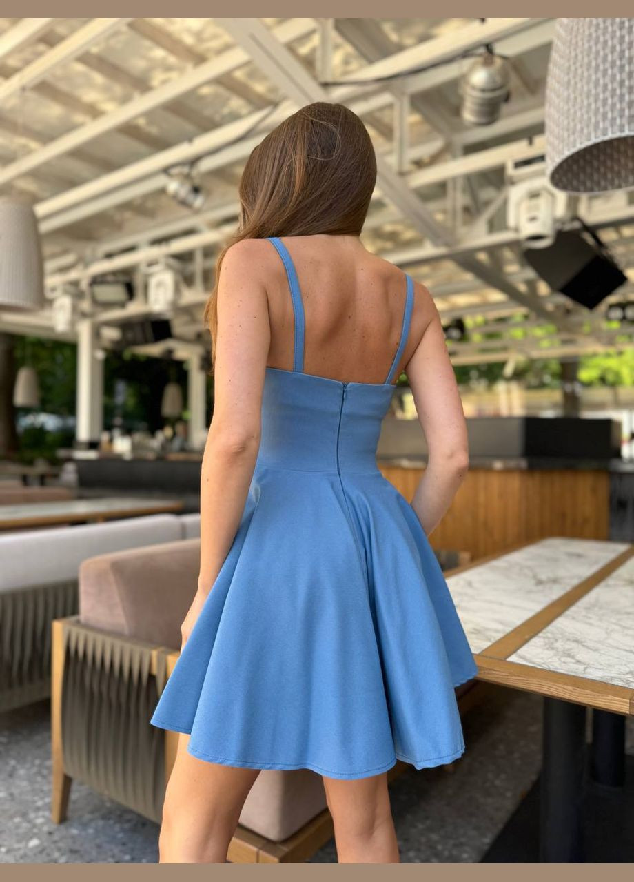 Голубое повседневный, вечернее, деловое, кэжуал женское платье No Brand