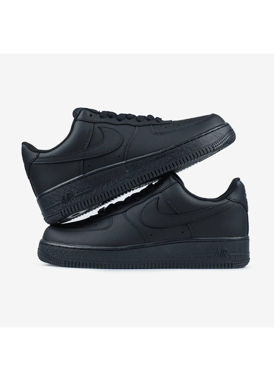 Женские кроссовки Nike Air Force 1 Low 07 Premium Black CW2288 Найк Аир Форс 1 чёрные демисезоны (369384097)