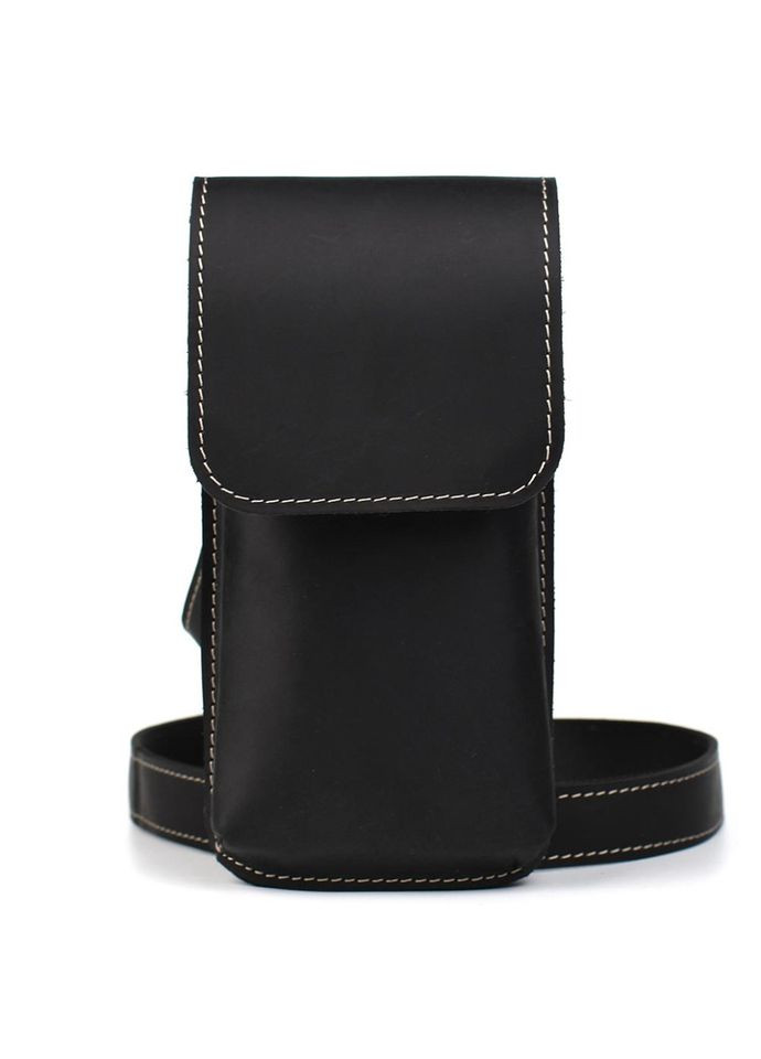 Кожаная сумка чехол на пояс или через плечо черная RA2093-3md TARWA (298684446)