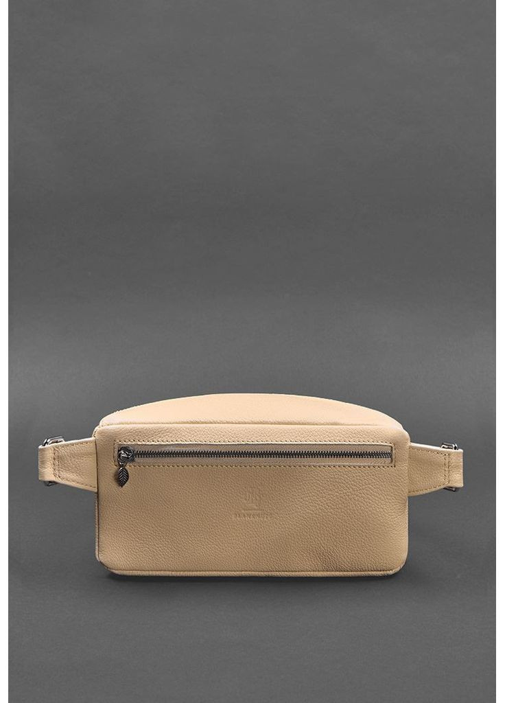 Шкіряна жіноча сумка на пояс Spirit світло-бежева BlankNote поясна сумка (348359392)