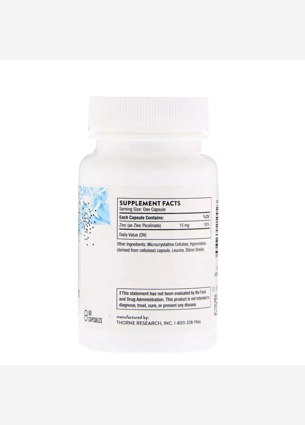 Цинк Піколінат 15 мг, Zinc Picolinate,, 60 капсул Thorne Research (292007780)