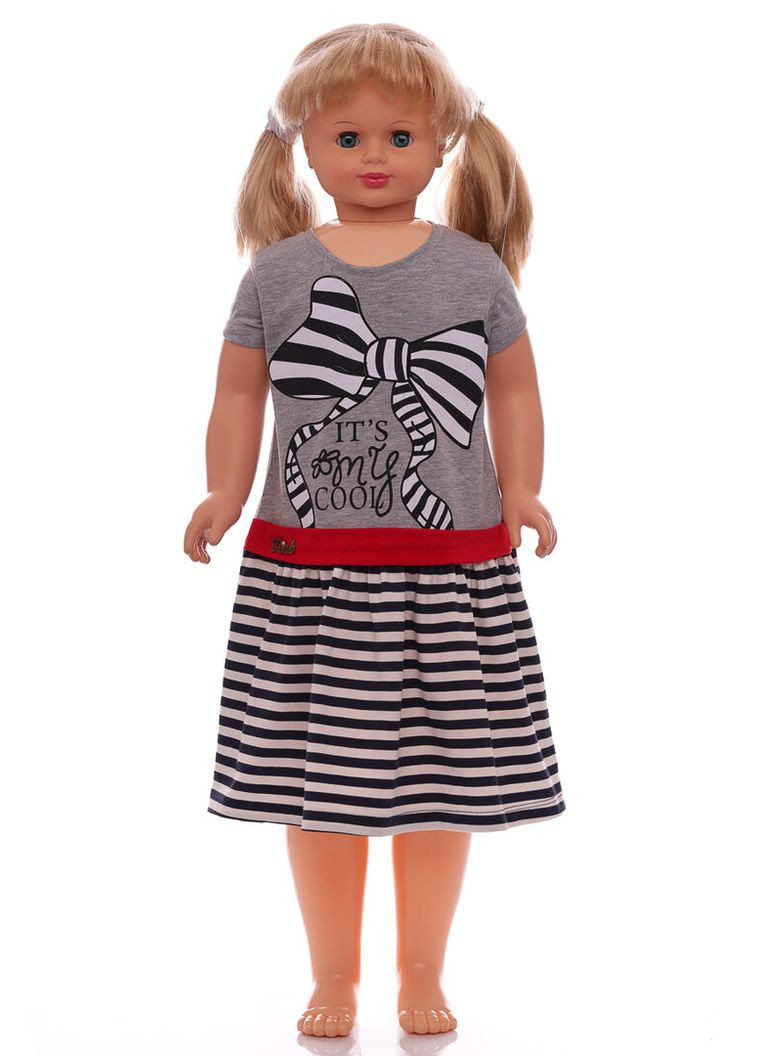 Сіра сукня з коротким рукавом трикотажне 98 см (39486) BABYKROHA (323470103)