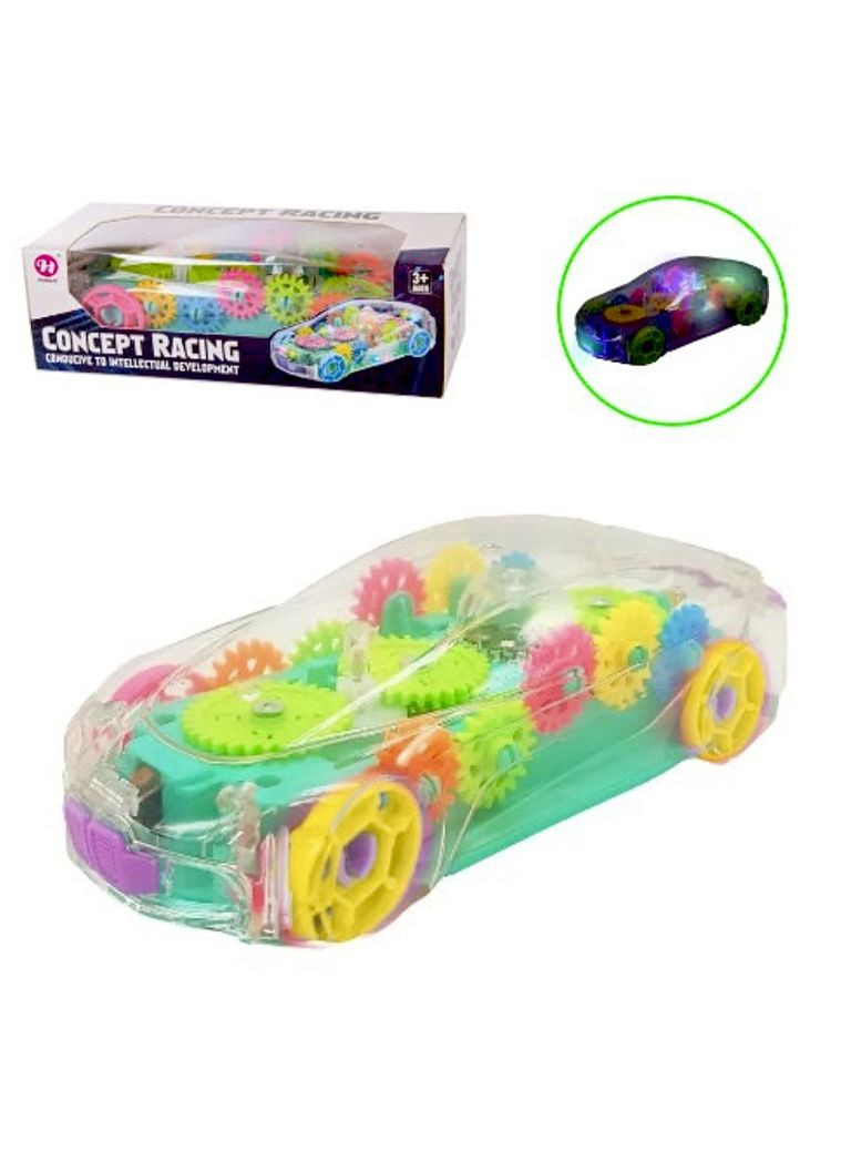 Іграшкова прозора машинка зі світломузикою Qunxing Toys YJ 388-65 Fun Game (327217432)